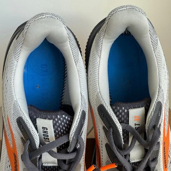 Brooks Ghost 17 Oyster Mushroom/Orange/Ebony Men Running Sneakers- SZ 11.5 main image 14